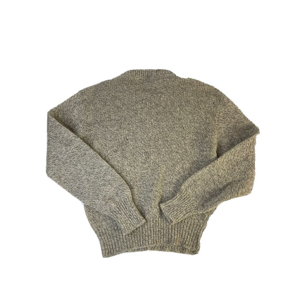 Vintage American Eagle Chunky Wool Crewneck Sweater Beige - Picture 5 of 6